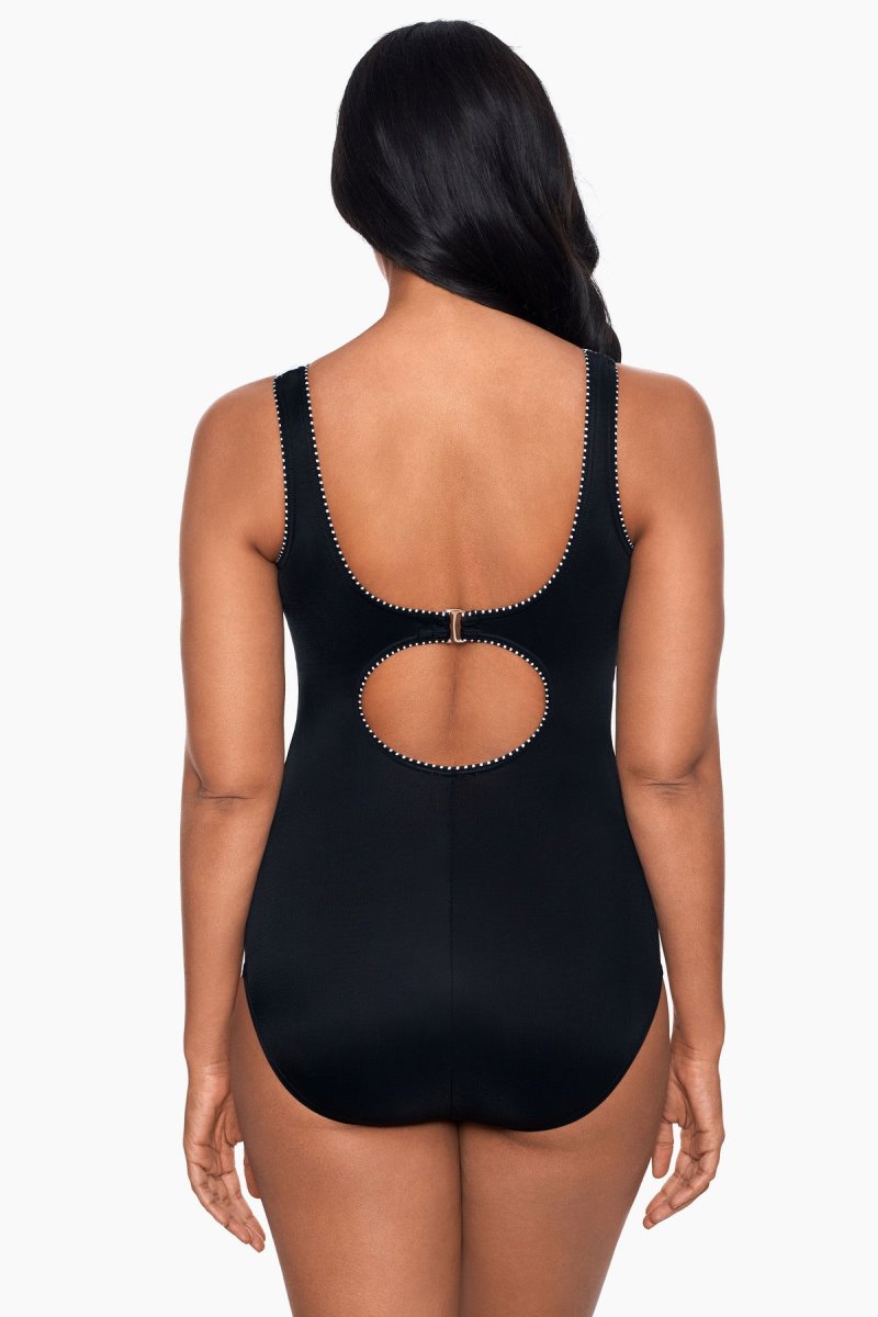 Women's Black / White Colorblock Touche DD Cups One Piece - Miraclesuit USA | DV136973N6