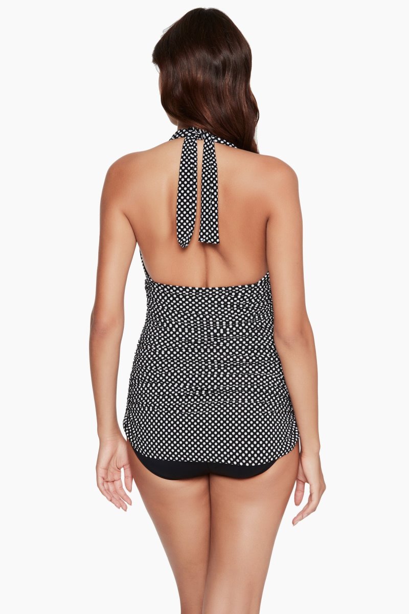 Women's Black / White Lichenstein Yvonne Swim Dress - Miraclesuit USA | DU323932I4