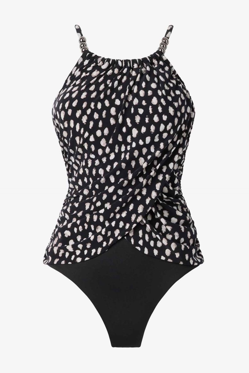 Women's Black / White Pebbles Lisa One Piece - Miraclesuit USA | IK482998L4