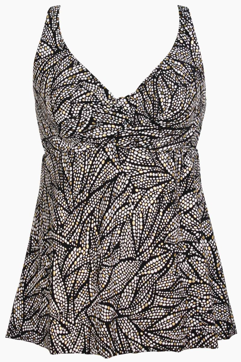 Women's Black / White Shore Leave Ayla Tankini Tops - Miraclesuit USA | IU988478K1