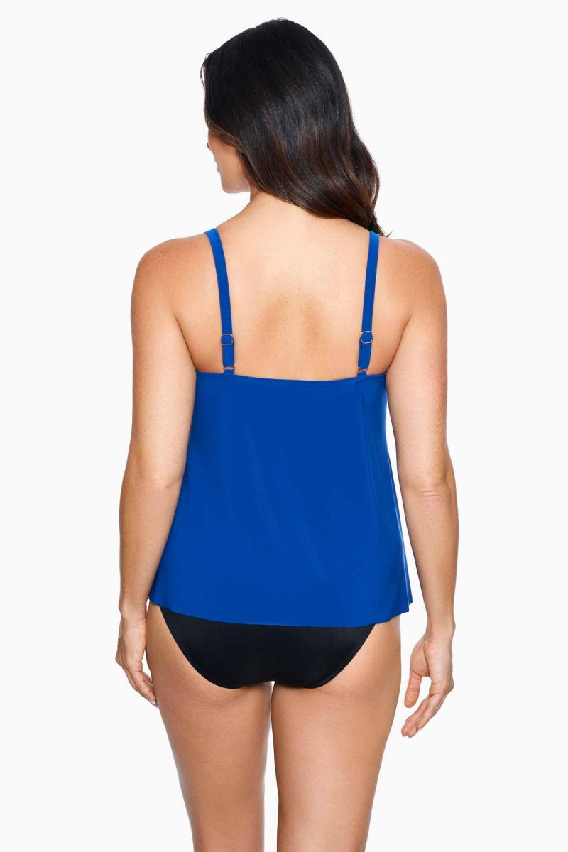 Women's Blue Razzle Dazzle Zing Underwire Tankini Tops - Miraclesuit USA | WE298639X1
