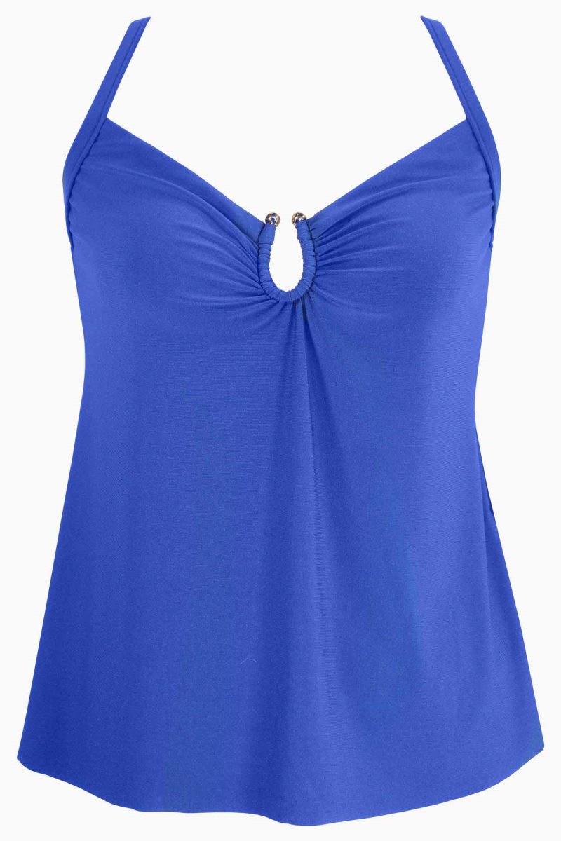 Women's Blue Razzle Dazzle Zing Underwire Tankini Tops - Miraclesuit USA | WE298639X1