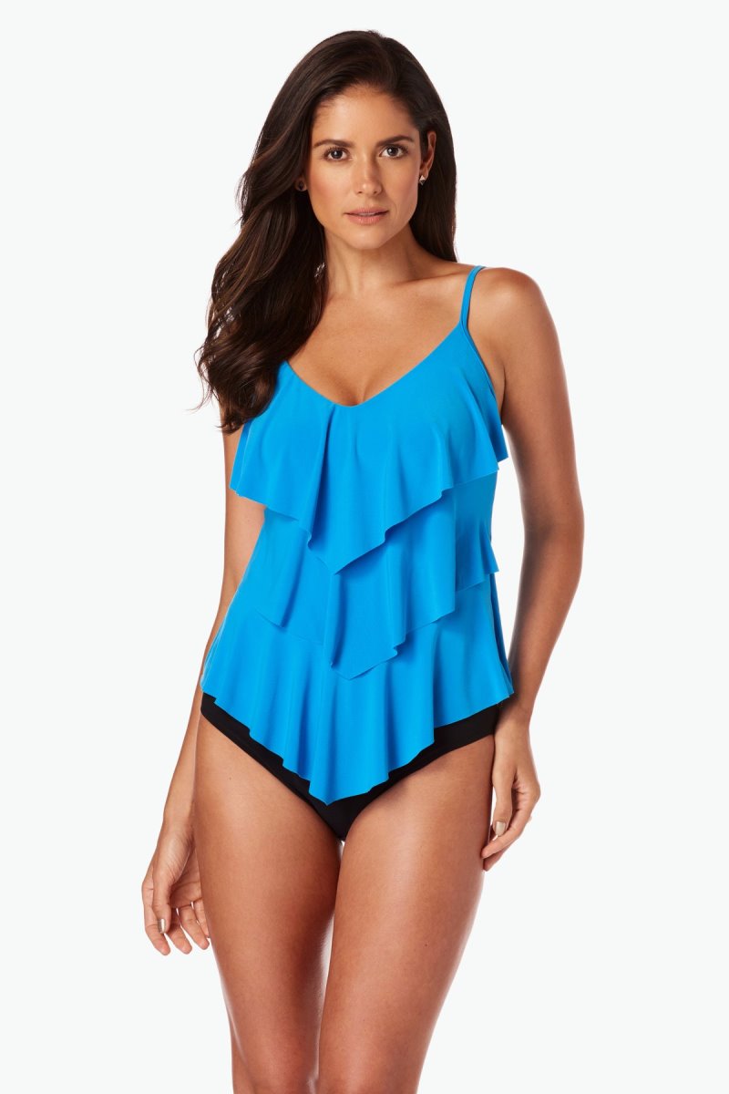 Women's Blue Rita Tankini Tops - Miraclesuit USA | EV032783Y8