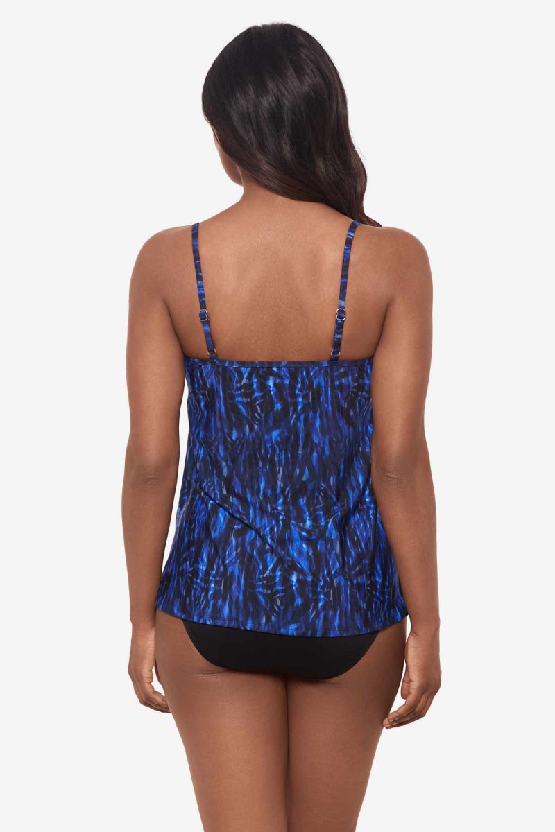 Women's Blue / Black Paka Mayan Jubilee Tankini Tops - Miraclesuit USA | PR804540Z5
