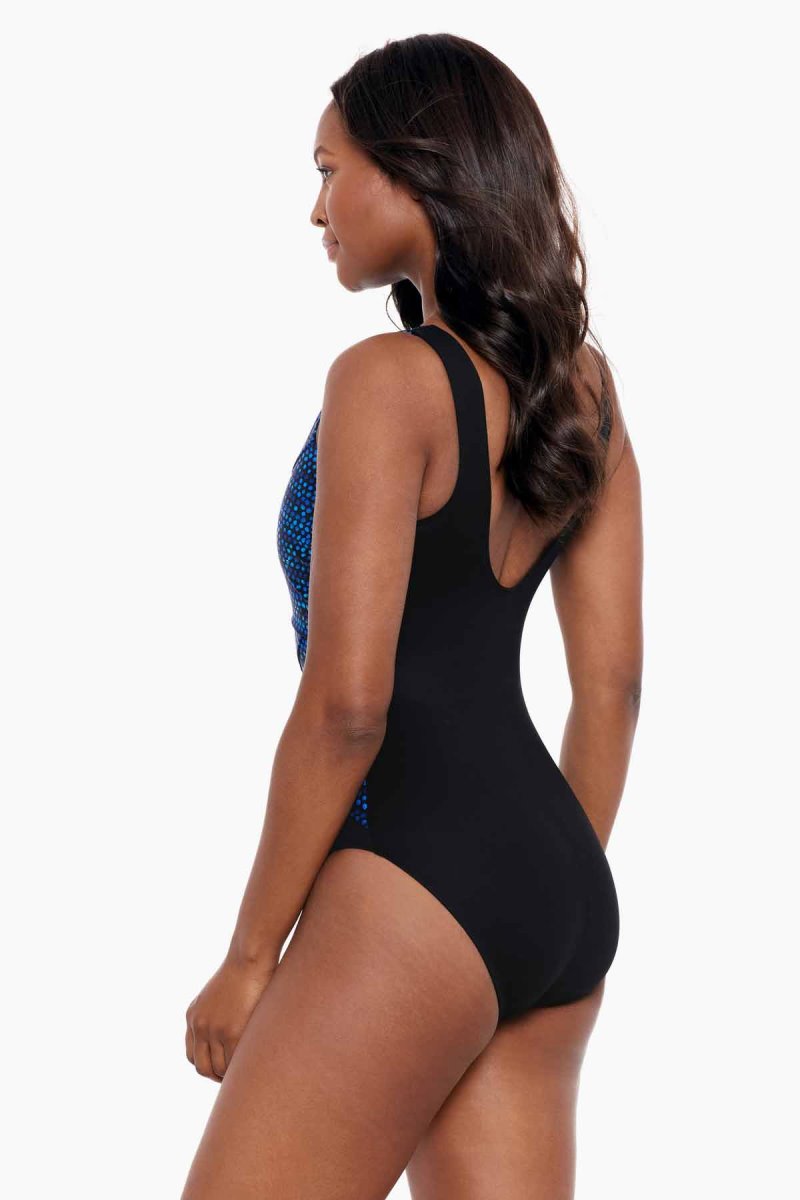Women's Blue / Multicolor Dot Com Brio One Piece - Miraclesuit USA | LB855705Y5