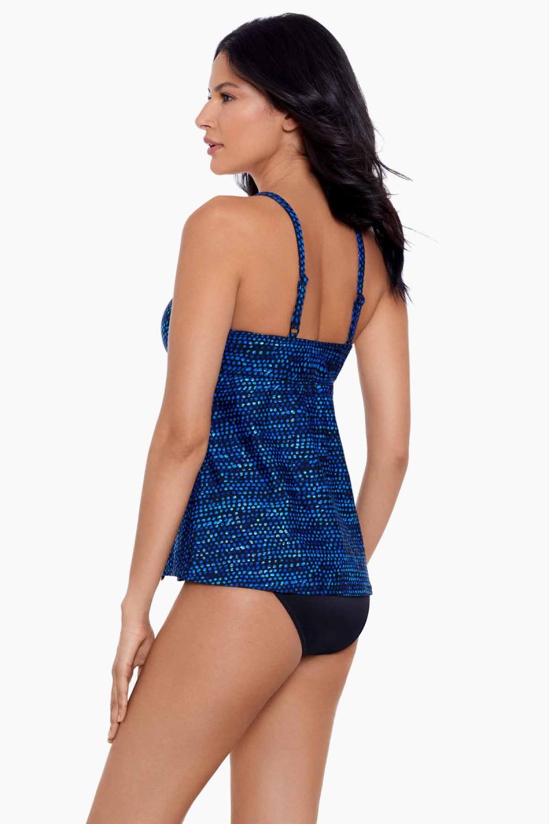 Women\'s Blue / Multicolor Dot Com Cleo Tankini Tops - Miraclesuit USA | FZ478037E4
