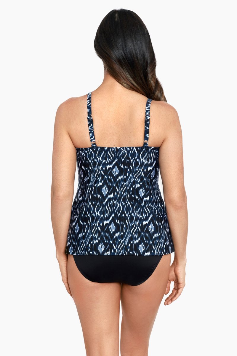 Women's Blue / Multicolor Palatium Love Knot DD Cups Tankini Tops - Miraclesuit USA | WD785258T3