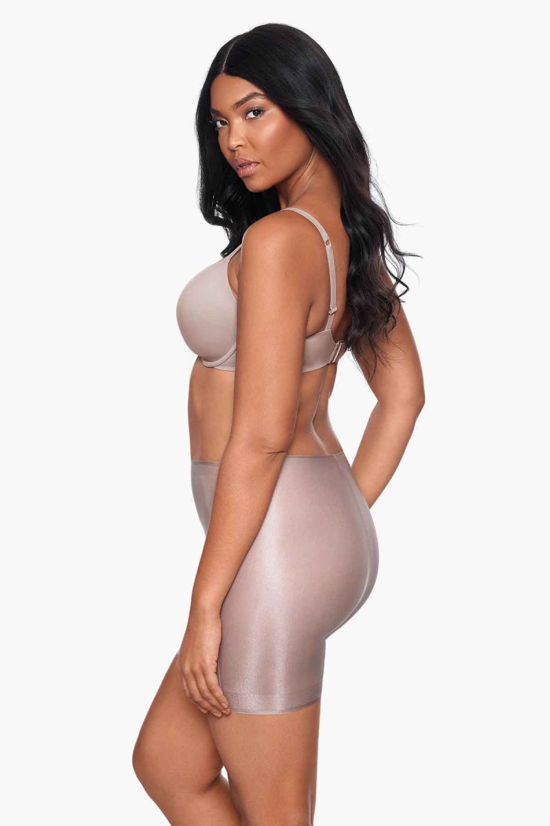 Women's Brown Bodyglow Waistline Bike Pant Shapewear - Miraclesuit USA | QU037493C1