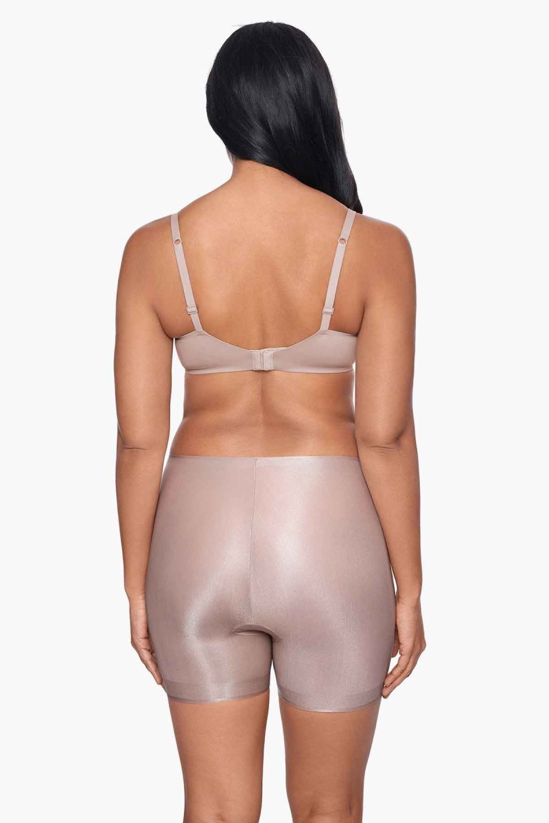 Women's Brown Bodyglow Waistline Bike Pant Shapewear - Miraclesuit USA | QU037493C1
