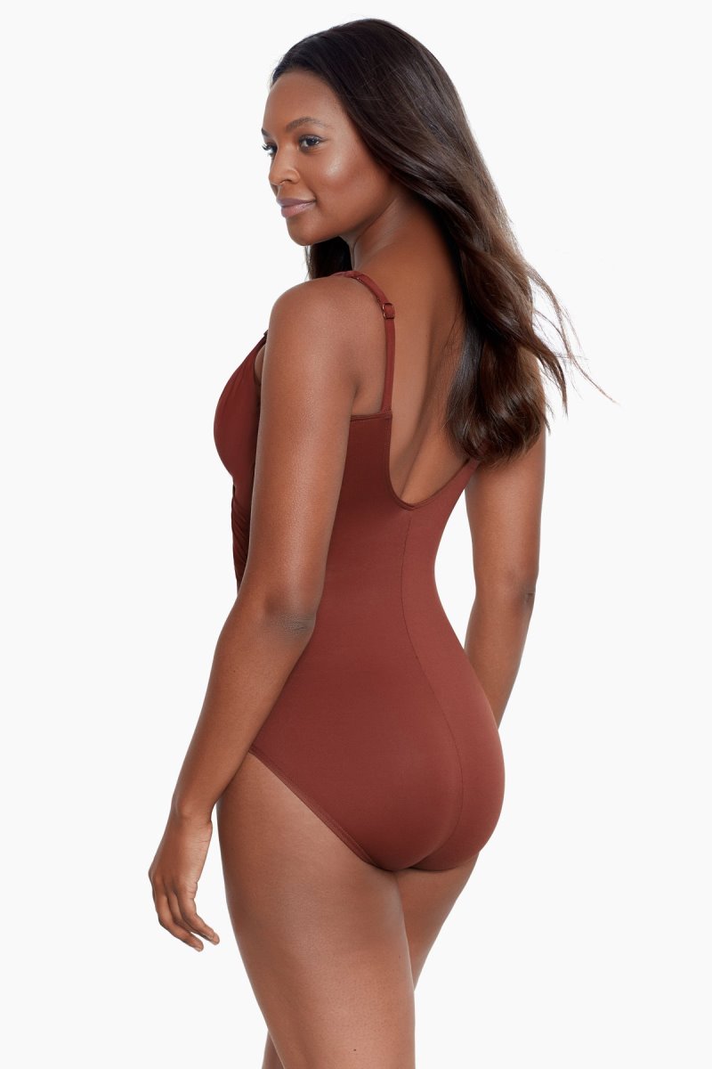 Women's Brown Razzle Dazzle Siren One Piece - Miraclesuit USA | RZ184808P6