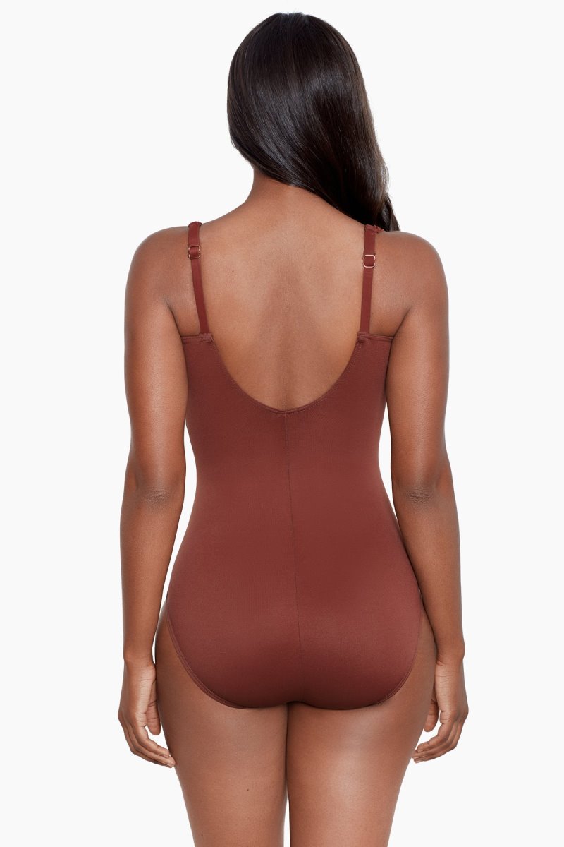 Women's Brown Razzle Dazzle Siren One Piece - Miraclesuit USA | RZ184808P6