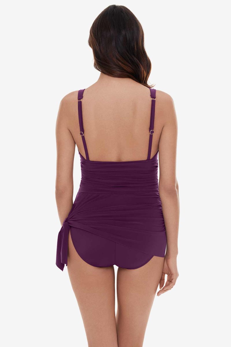 Women's Dark Purple Celine Swim Dress - Miraclesuit USA | OC044024F8