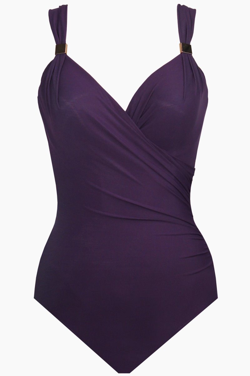 Women's Dark Purple Razzle Dazzle Siren One Piece - Miraclesuit USA | JZ685158Z0