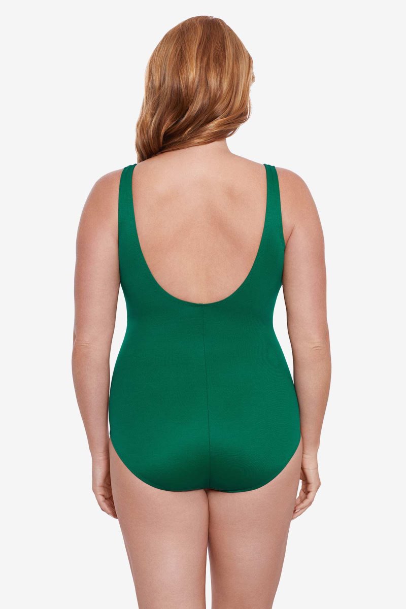 Women's Green Plus Size Must Haves Oceanus One Piece - Miraclesuit USA | HE589888Z7