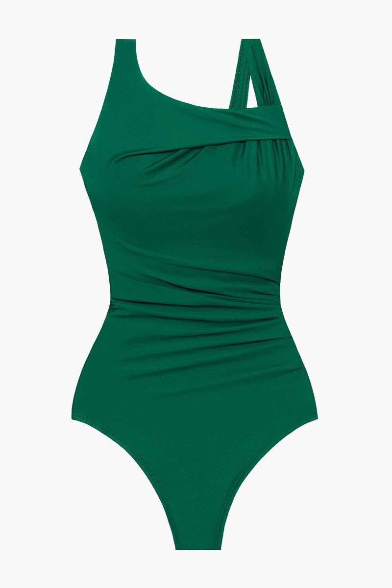 Women's Green Rock Solid Avra One Piece - Miraclesuit USA | ES243774X9