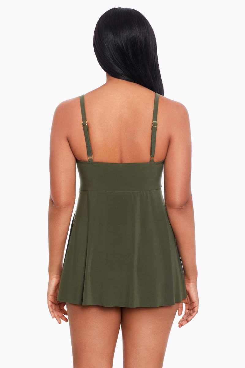 Women's Light Olive Twisted Sisters Adora Underwire Swim Dress - Miraclesuit USA | MM515091L6