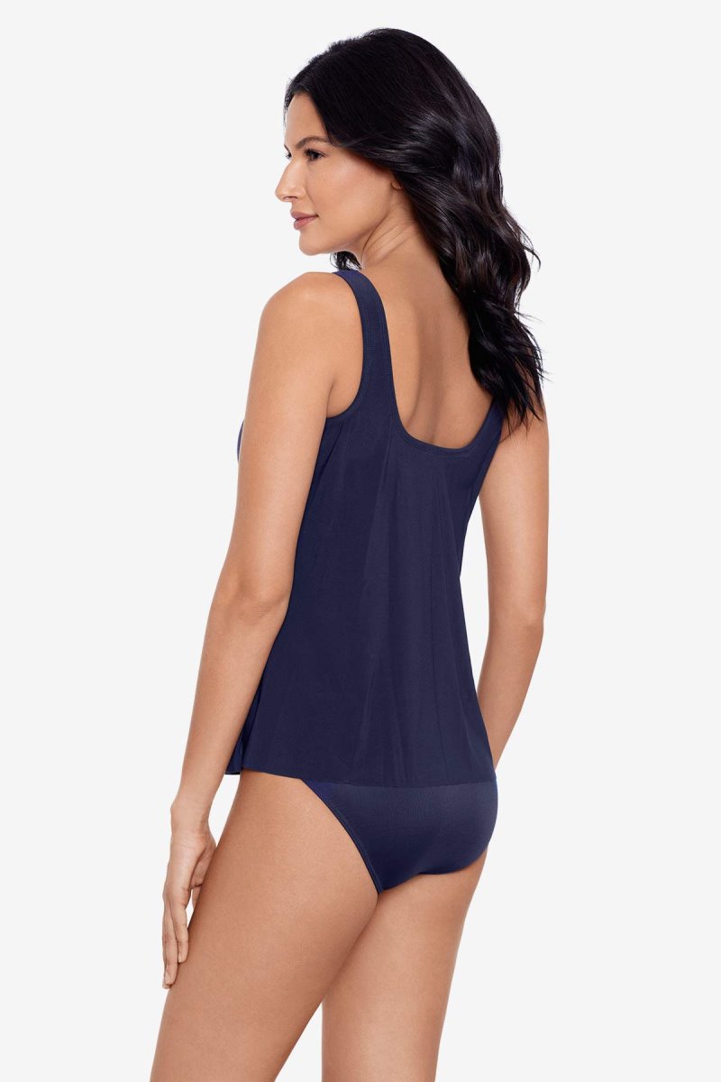 Women's Navy Illusionists Ursula DD Cups Tankini Tops - Miraclesuit USA | IB327712Y6