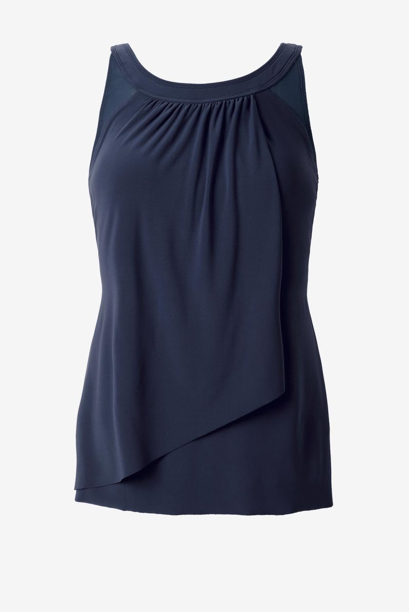 Women's Navy Illusionists Ursula Underwire Tankini Tops - Miraclesuit USA | AA859695G3