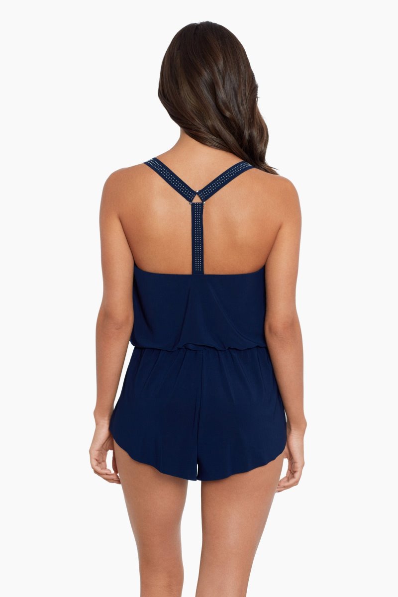 Women's Navy Star StuDDed Gabby One Piece - Miraclesuit USA | TC358145D2