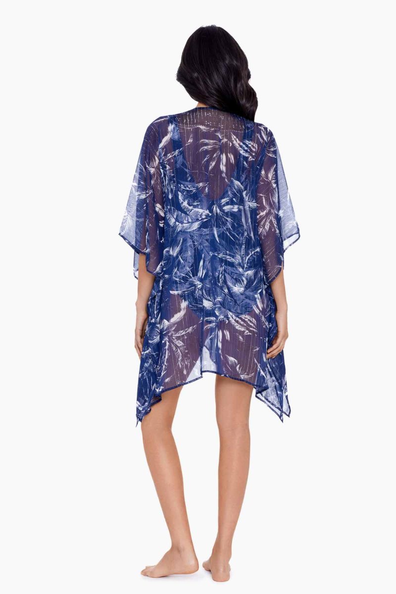 Women's Navy Tropica Toile Caftan Cover Ups - Miraclesuit USA | EH574057S9