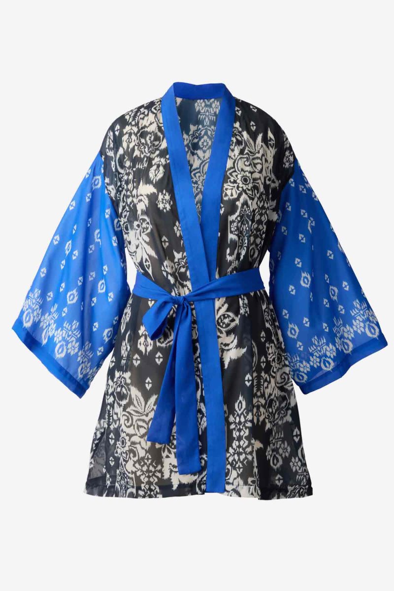 Women's Navy / White Talavera Kimono Cover Ups - Miraclesuit USA | SU178797L5