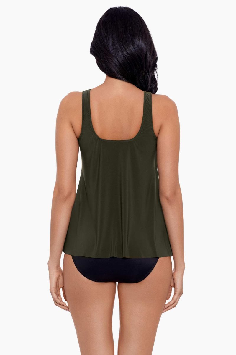 Women's Olive Illusionists Ursula DD Cups Tankini Tops - Miraclesuit USA | ZE433013D7
