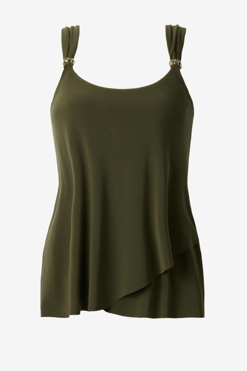 Women's Olive Razzle Dazzle Underwire DD Cups Tankini Tops - Miraclesuit USA | RT086848O7