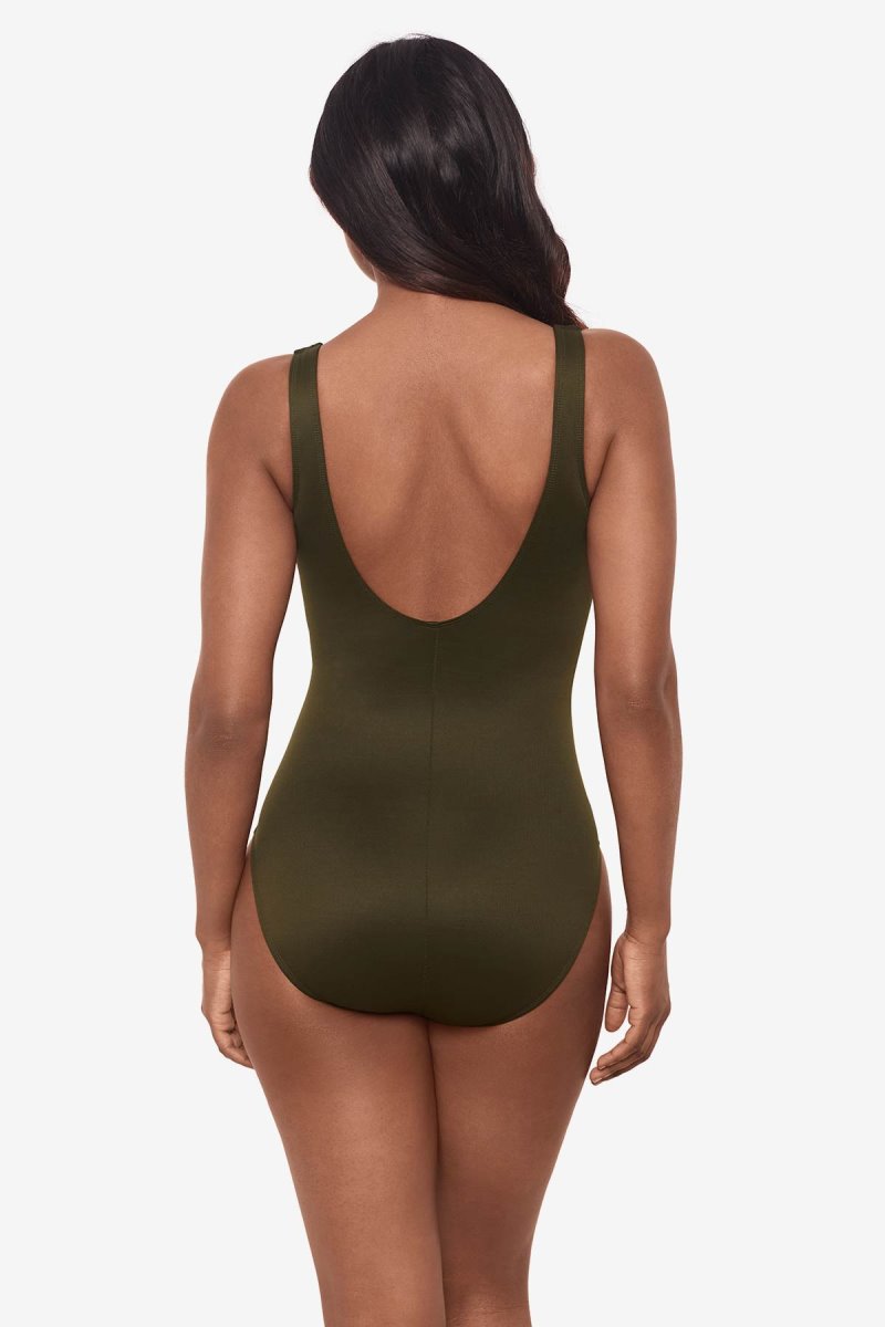 Women's Olive Rock Solid Revele One Piece - Miraclesuit USA | ZA610841O2