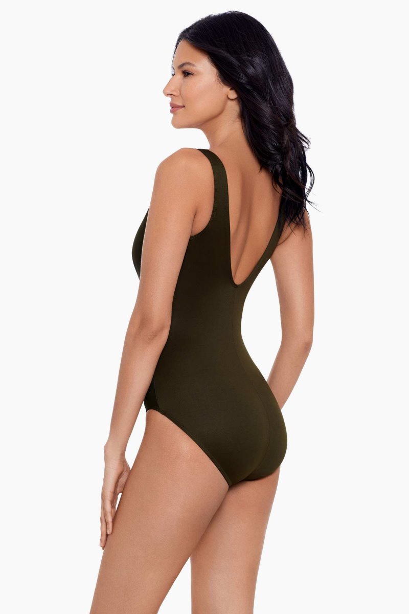 Women's Olive Twisted Sisters Esmerelda One Piece - Miraclesuit USA | HQ423082I4