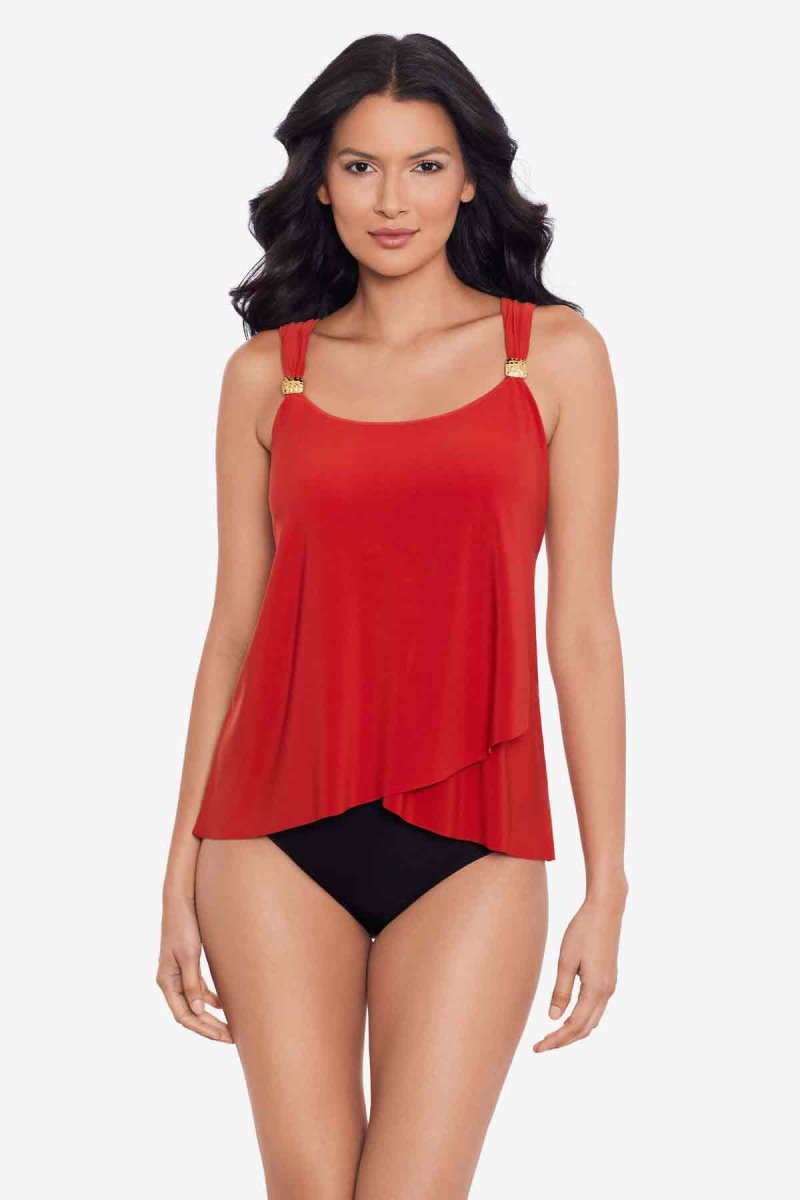 Women's Orange Razzle Dazzle Tankini Tops - Miraclesuit USA | PM725662X7