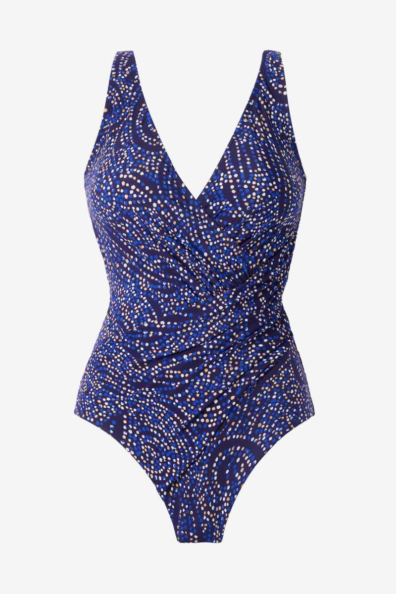 Women's Plum / Multicolor Plus Size Spotlight Oceanus One Piece - Miraclesuit USA | SB888918V8