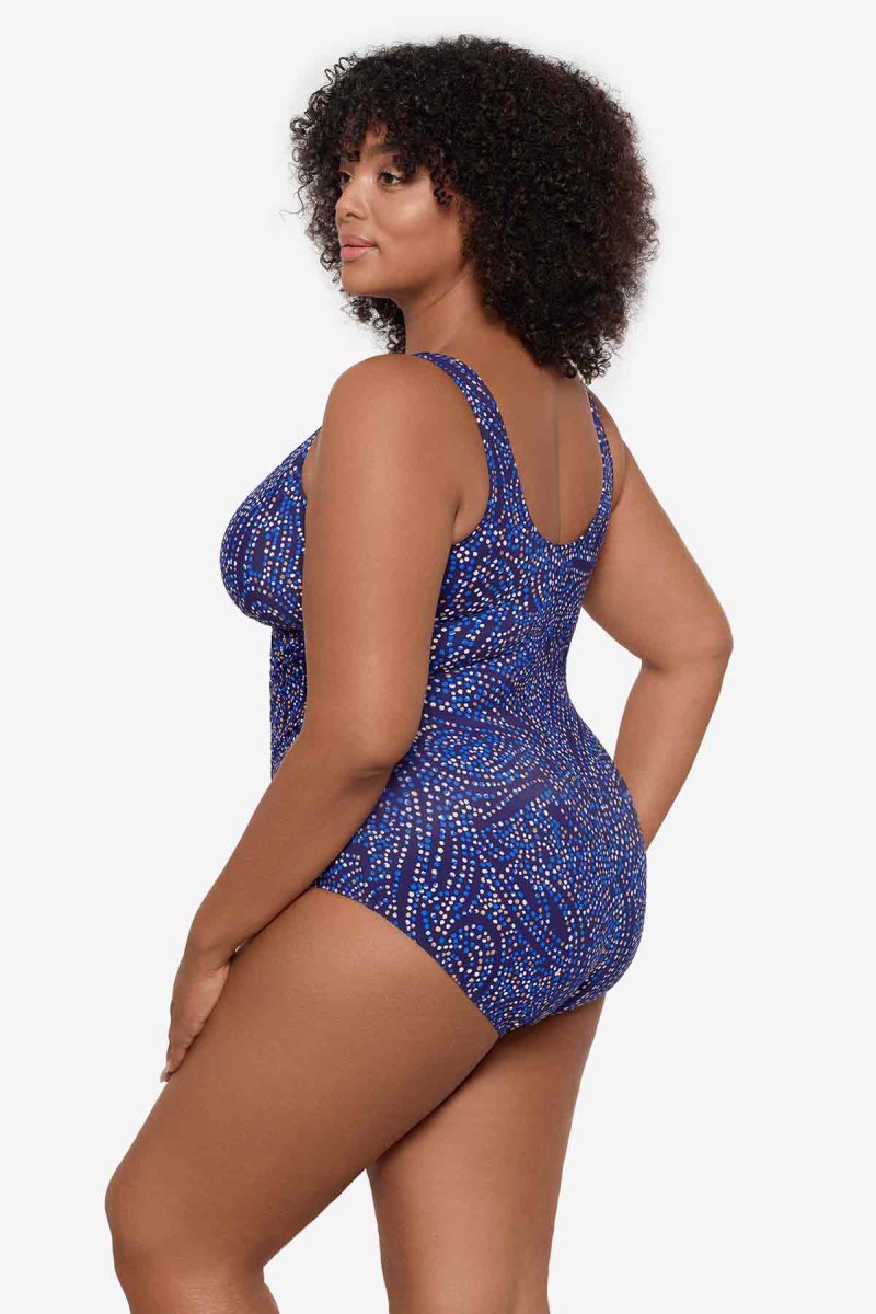 Women\'s Plum / Multicolor Plus Size Spotlight Oceanus One Piece - Miraclesuit USA | SB888918V8