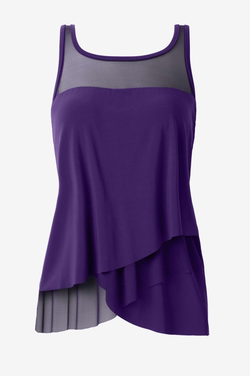 Women's Purple Illusionists Mirage Tankini Tops - Miraclesuit USA | RO925482B2