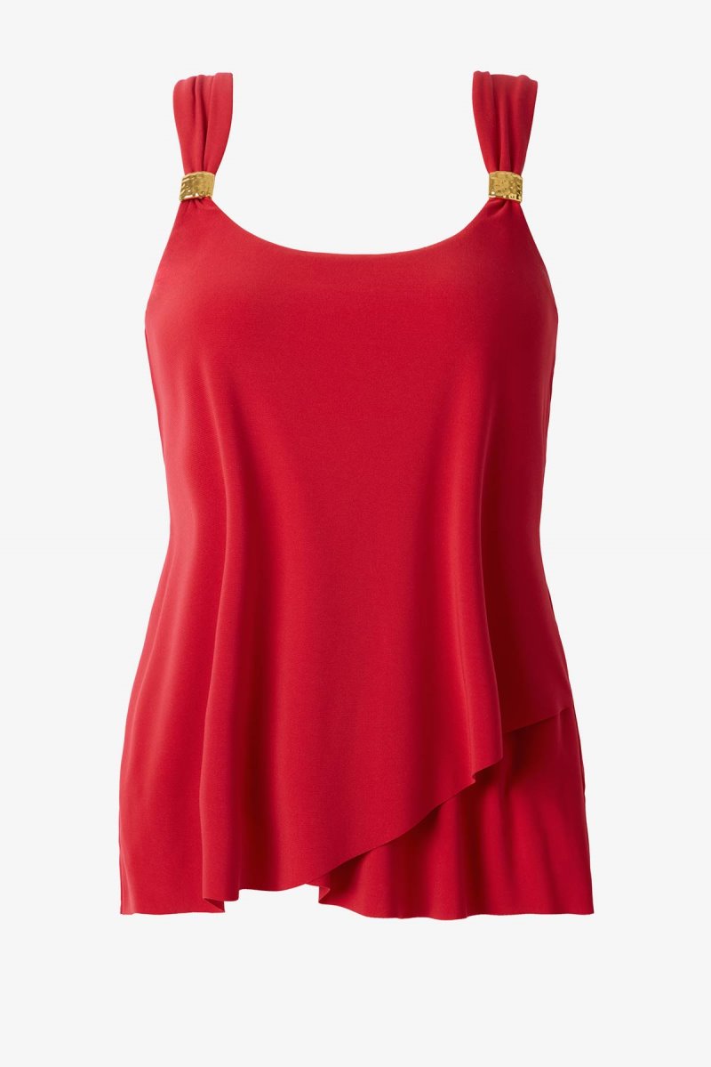 Women's Red Plus Size Razzle Dazzle Underwire Tankini Tops - Miraclesuit USA | GS894339K3