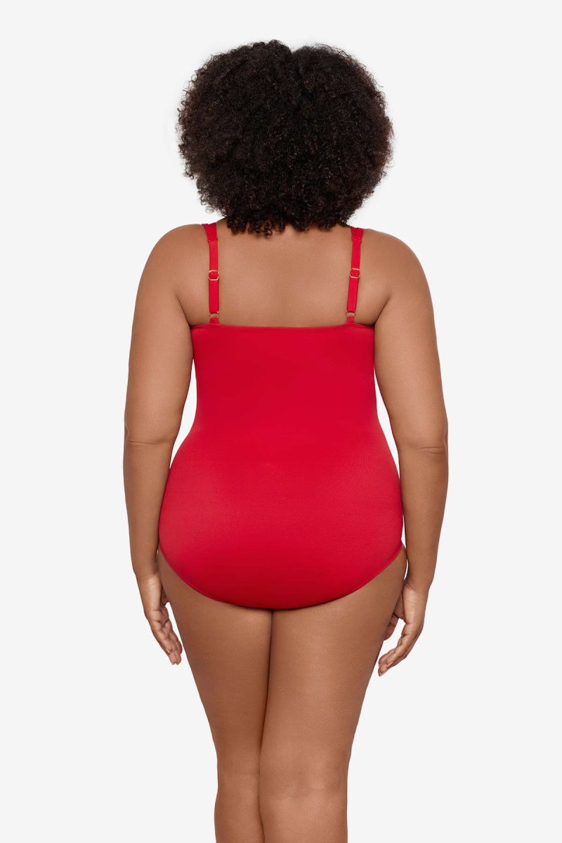 Women's Red Plus Size Sanibel One Piece - Miraclesuit USA | FO595549M7