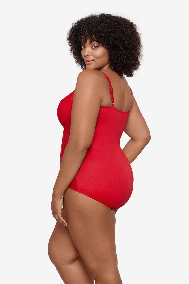 Women\'s Red Plus Size Sanibel One Piece - Miraclesuit USA | FO595549M7