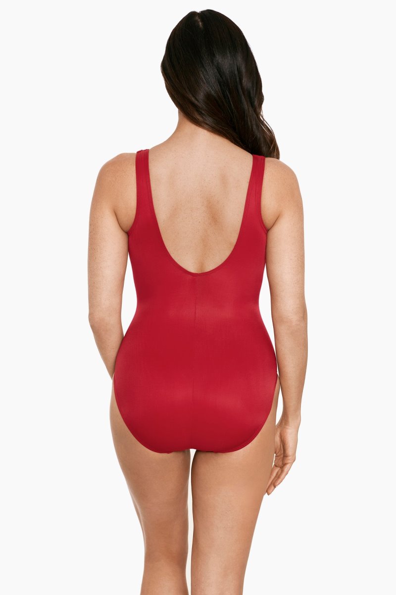 Women's Rose Razzle Dazzle Zipt One Piece - Miraclesuit USA | DC532093I4