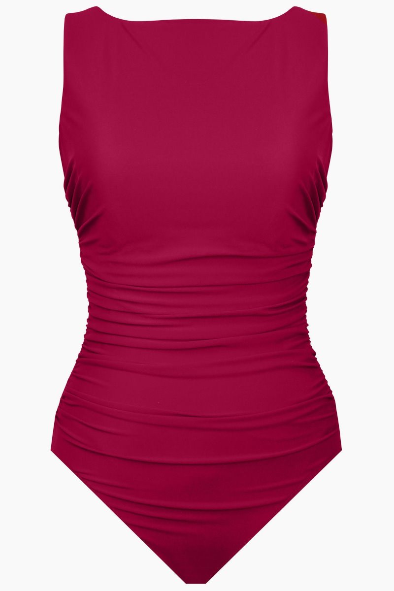 Women's Rose Rock Solid Regatta High Neck One Piece - Miraclesuit USA | ZT114221N6