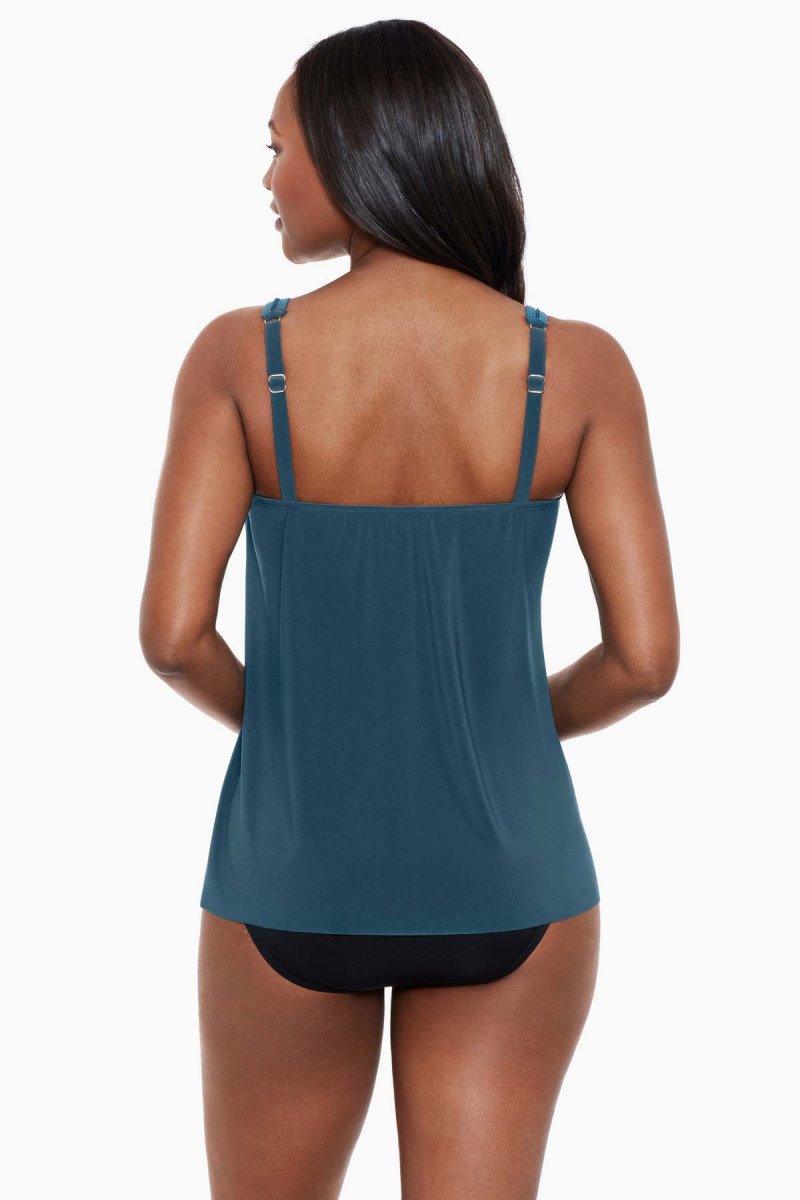 Women's Turquoise Illusionists Mirage Tankini Tops - Miraclesuit USA | OS168436J5