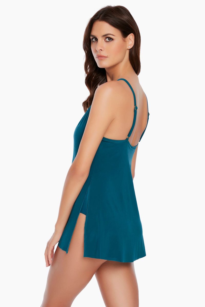 Women's Turquoise Parker One Piece Swim Dress - Miraclesuit USA | NB019951H3