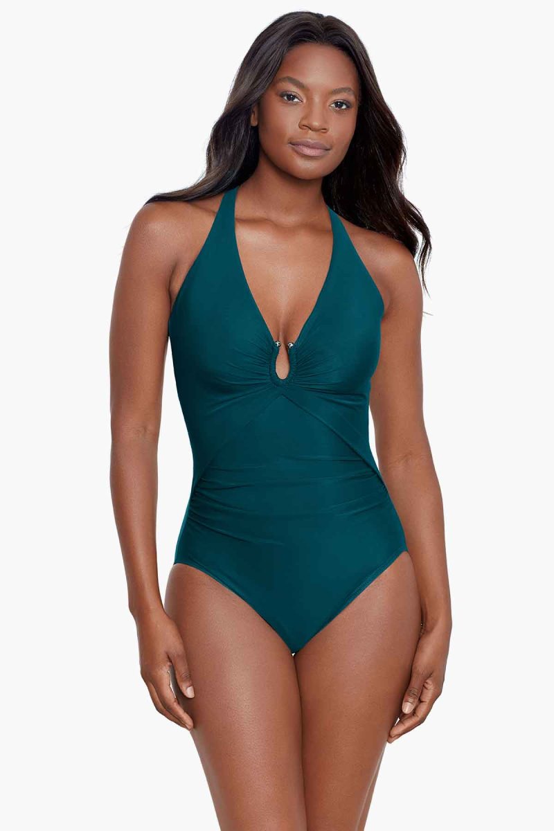 Women's Turquoise Razzle Dazzle Bling One Piece - Miraclesuit USA | RI267816F4